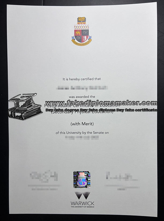 purchase realistic University of Warwick diploma